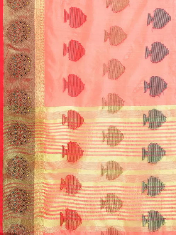 Lite_Gajari_Organza_Silk_Saree